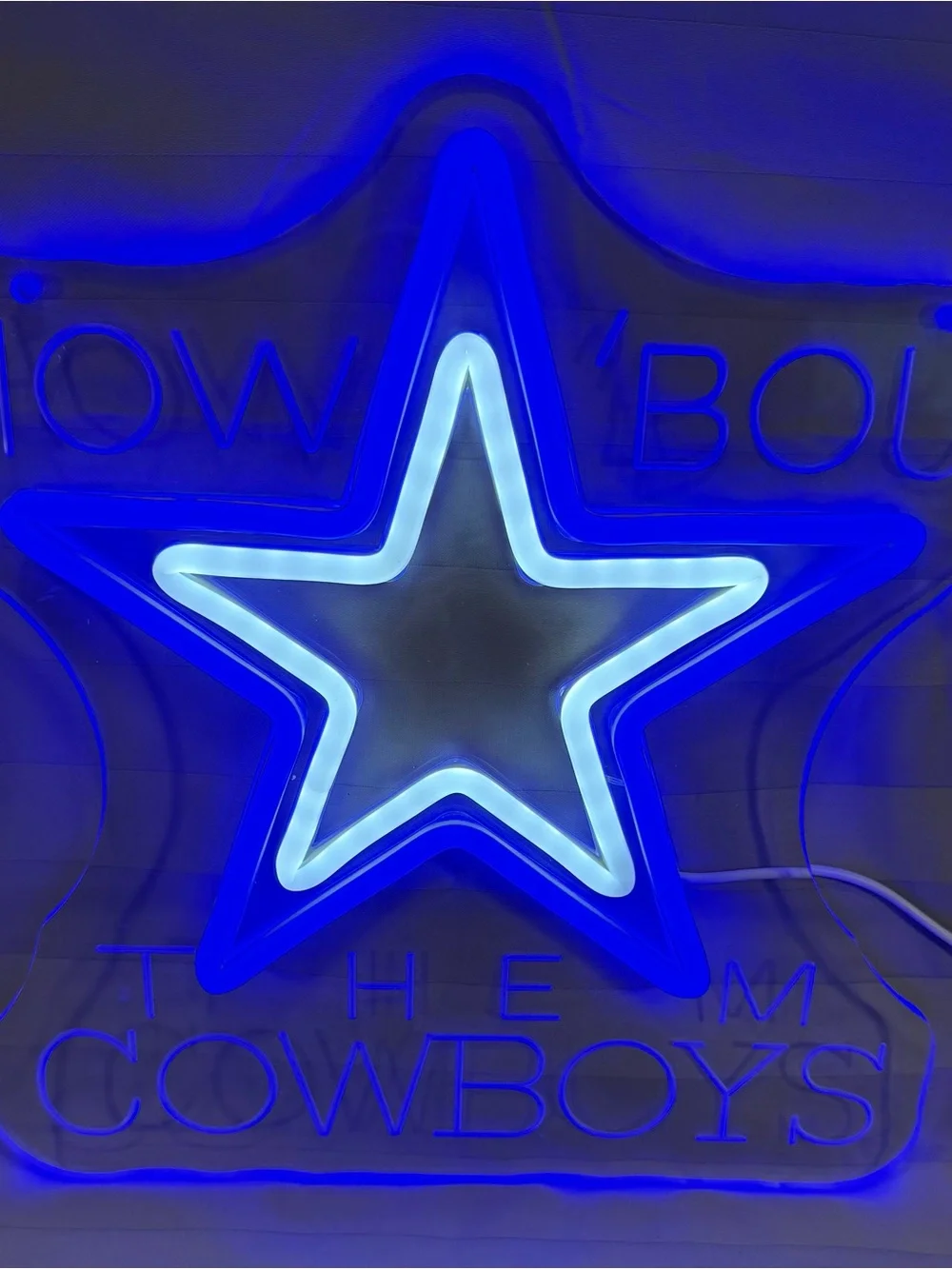How 'Bout Them Cowboys Star LED Sign